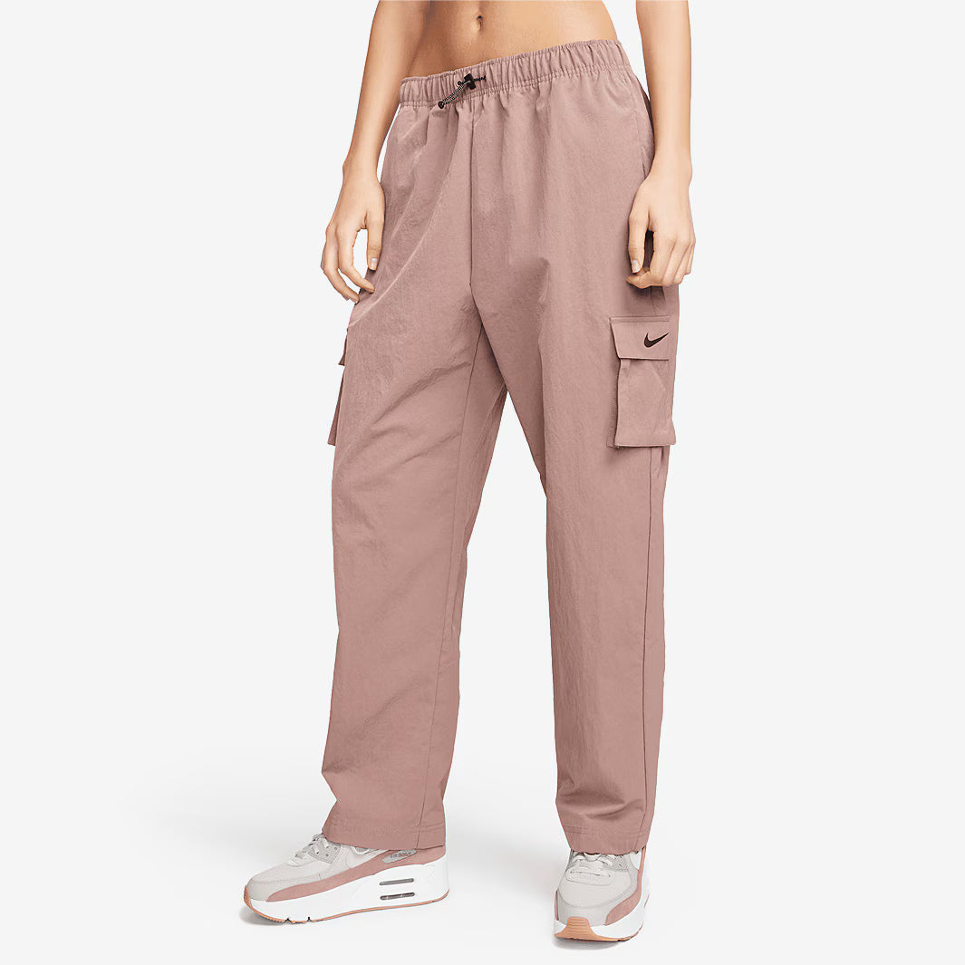 Womens Nike NSW Essential High Rise Woven Cargo Pants Smokey Mauve