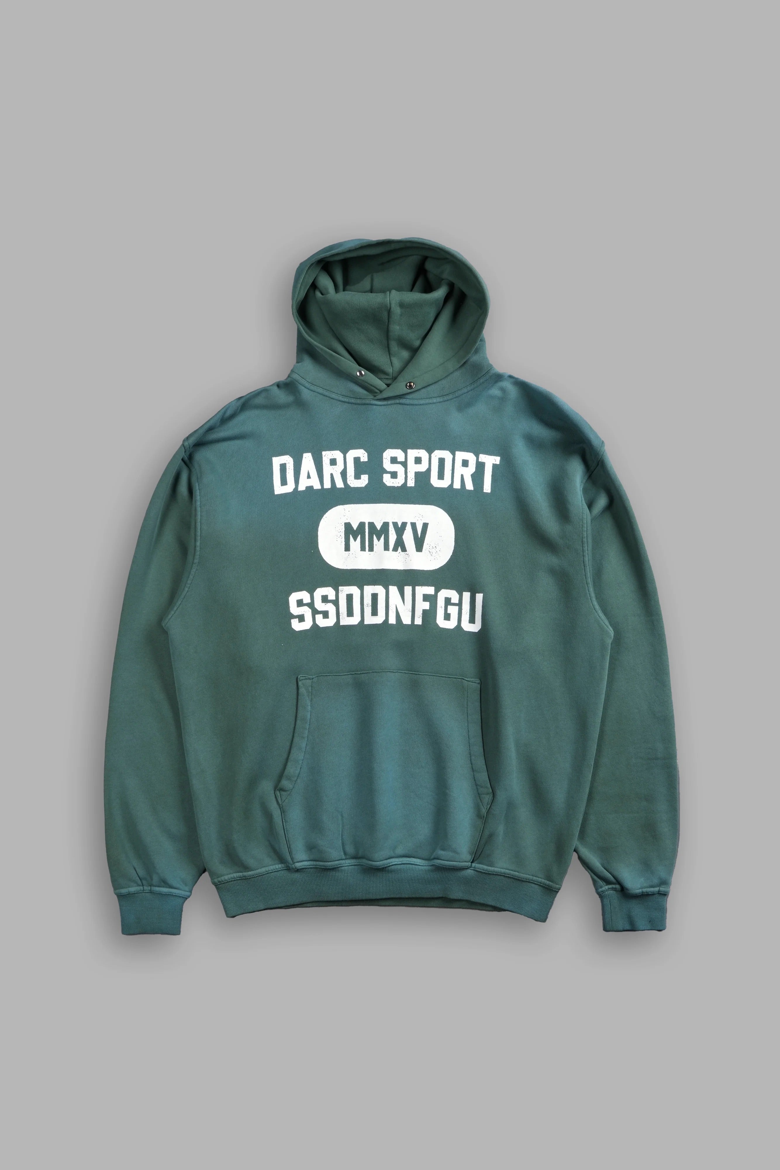 Darc Sport Wolves Forever Pierce Hoodie Hunter Green Driftwash Sz L