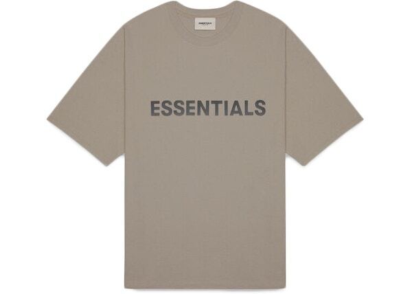 Fear of God Essentials Boxy T-Shirt Applique Logo Taupe Sz Large