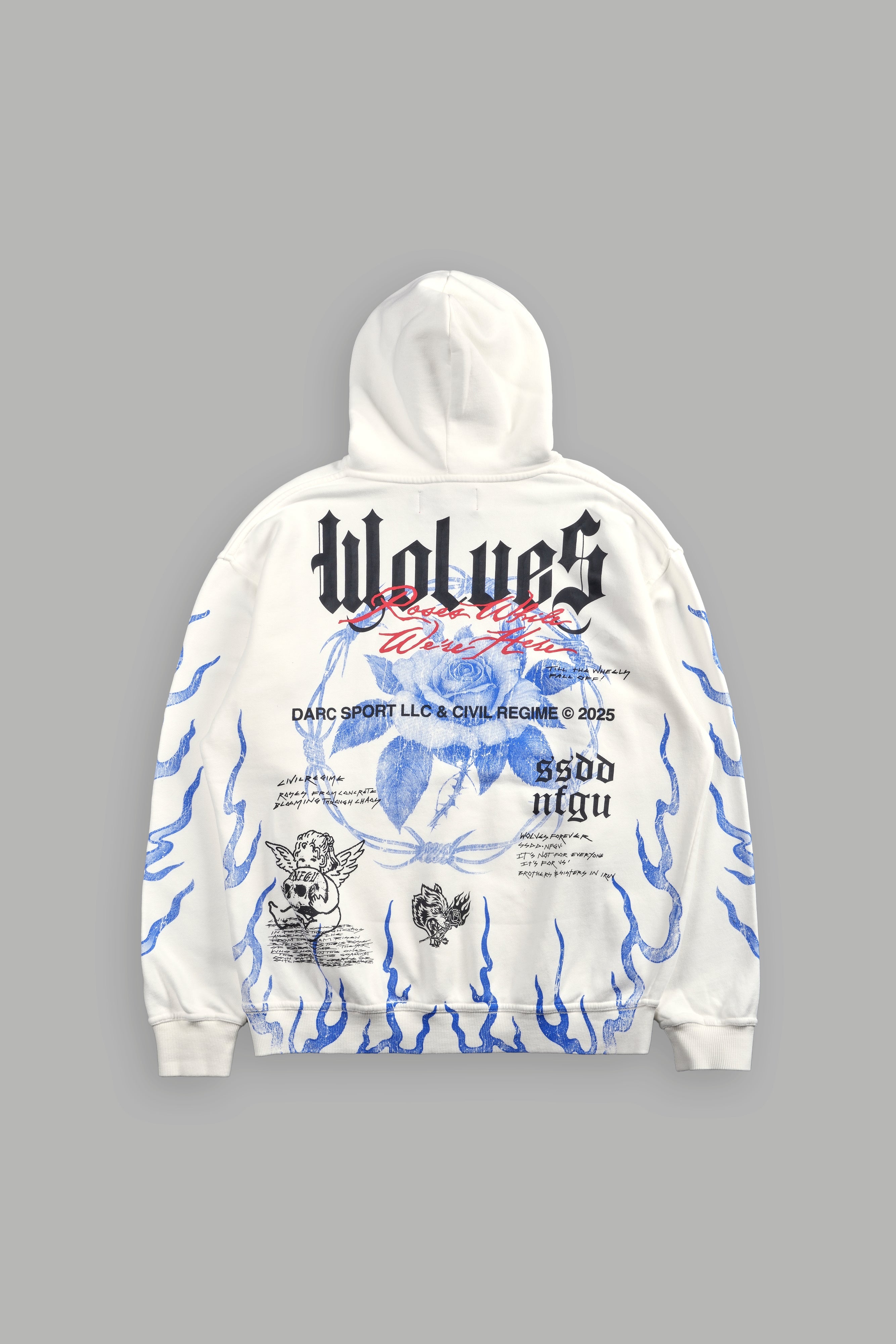 Darc Sport Infernal Bloom Pierce Hoodie Cream Sz M