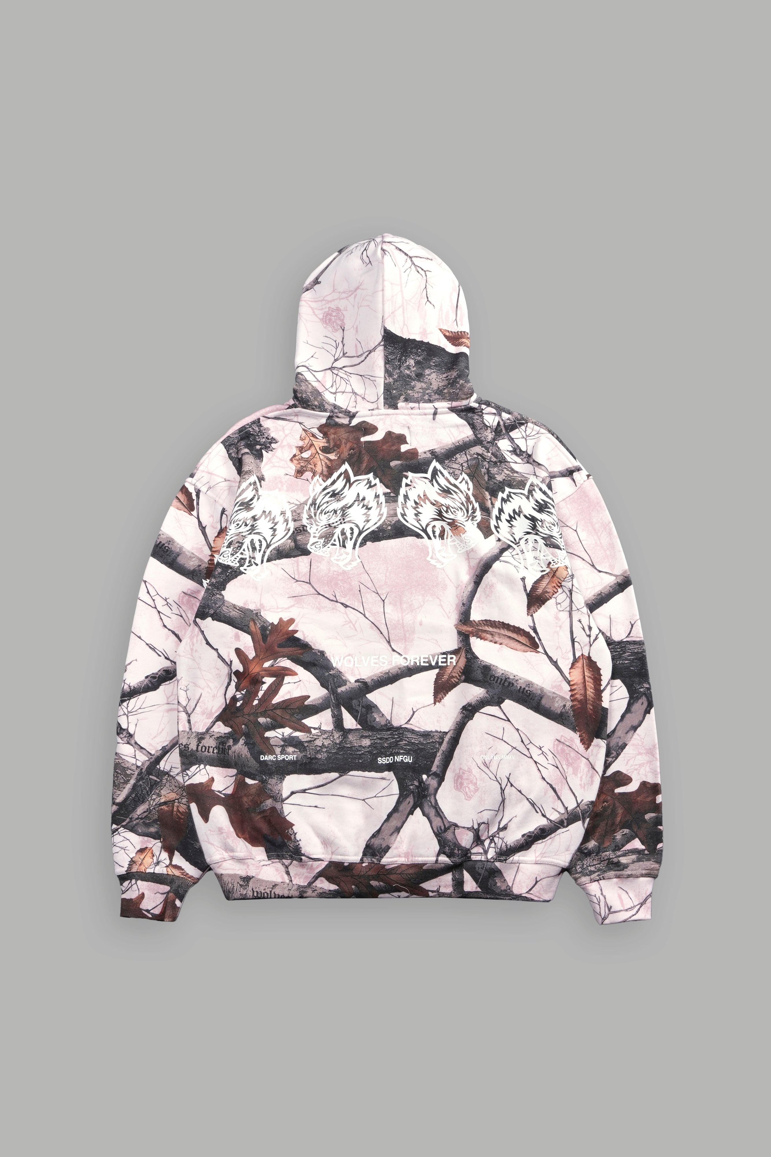 Darc Sport Wolves Have Your Back Pierce Hoodie Pink Camo Sz Small