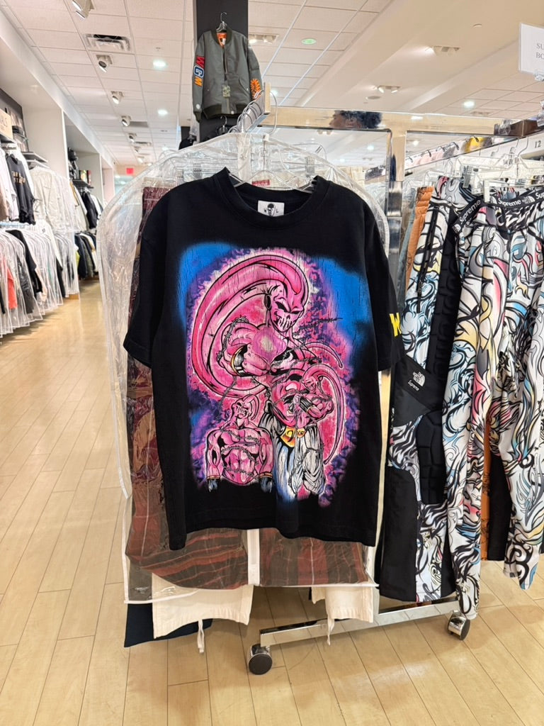 Warren Lotas x DBZ Pink Guy (Majin Buu) Tee Black Size M USED