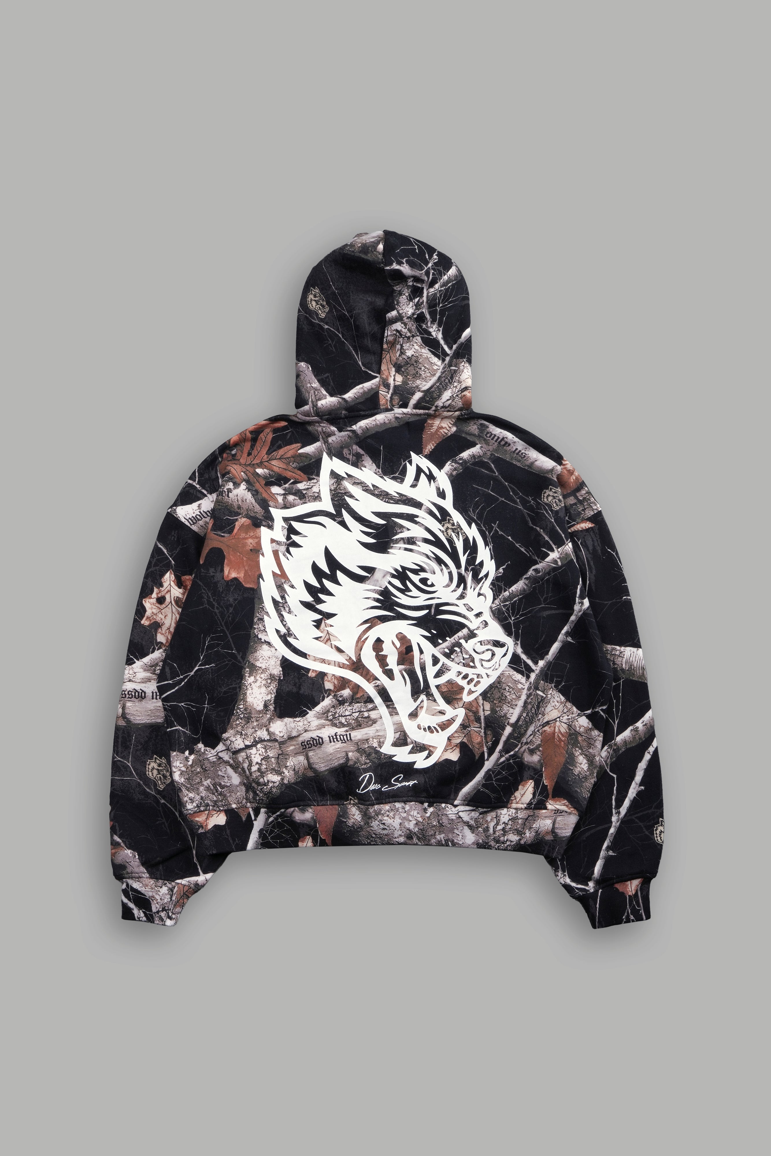 Darc Sport Respect the Wolves Darco Zip Hoodie Woodland Camo Sz L