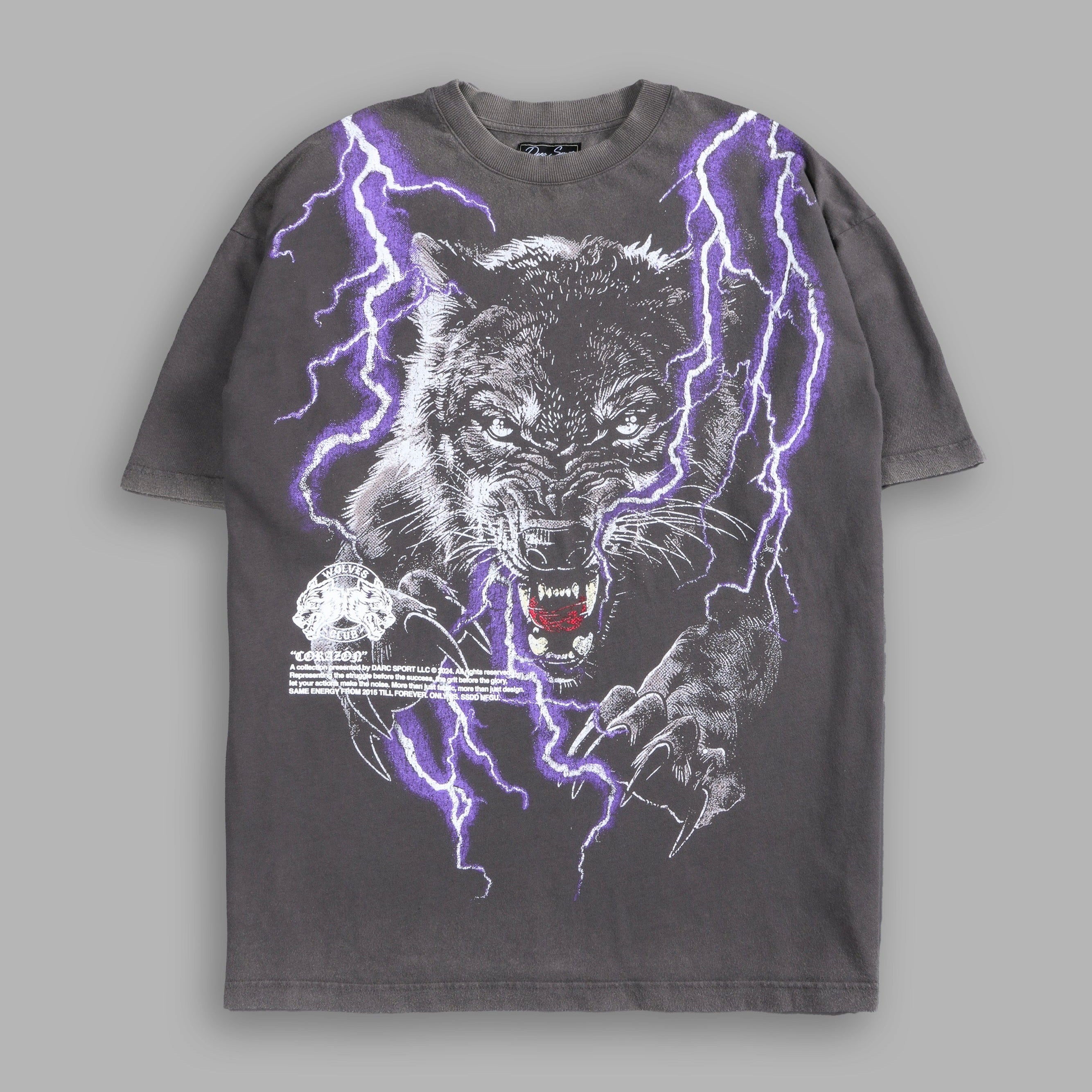 Darc Sport Trust Your Instinct Premium Oversized Tee Grey Sz XL