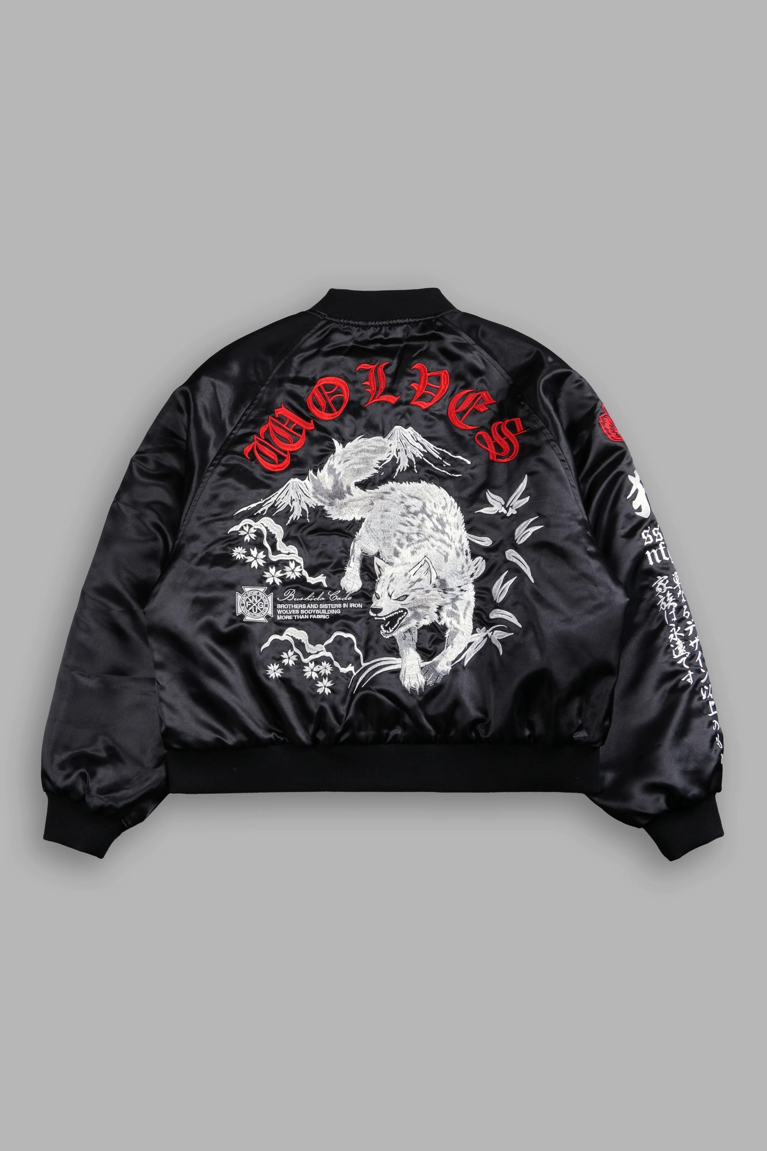 Darc Sport Okami Cropped Satin Bomber Zip Jacket Black Sz Small