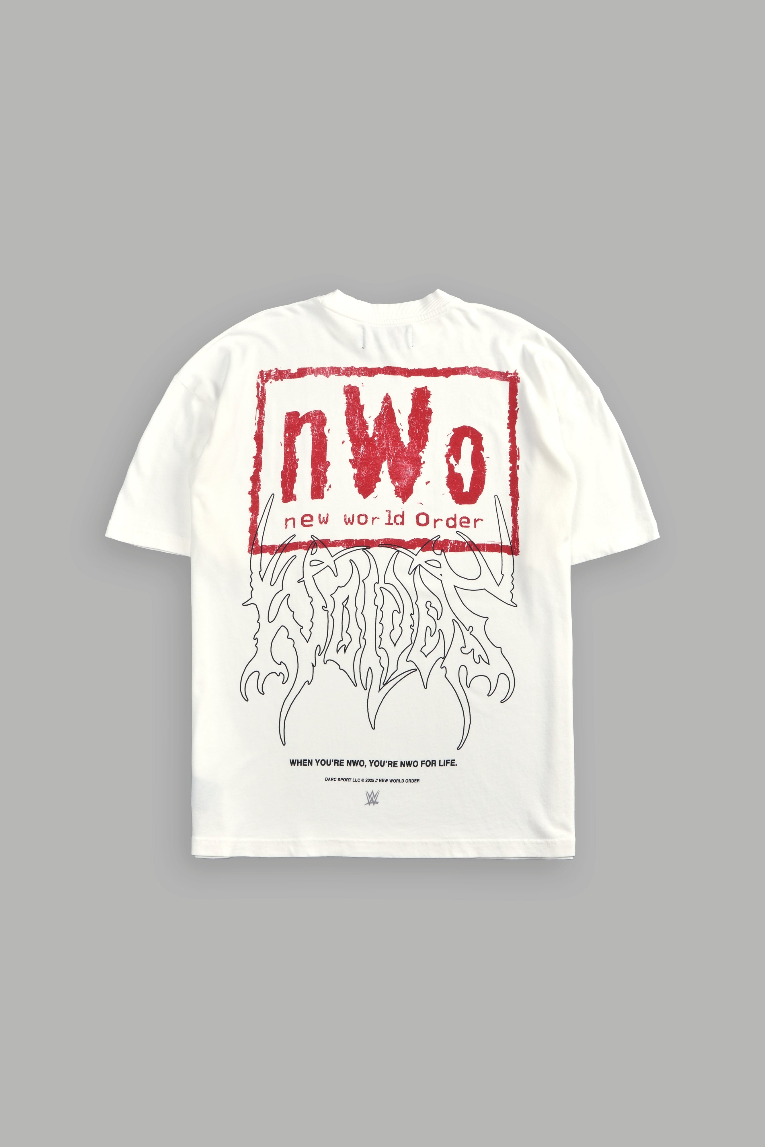 Darc Sport x WWE NWO Oversized Tee White Sz L