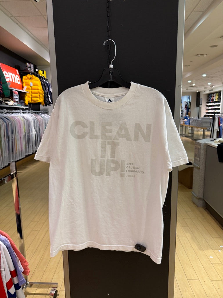 Y2K J-Dilla Clean It Up Stones Throw Records Tee Sz L