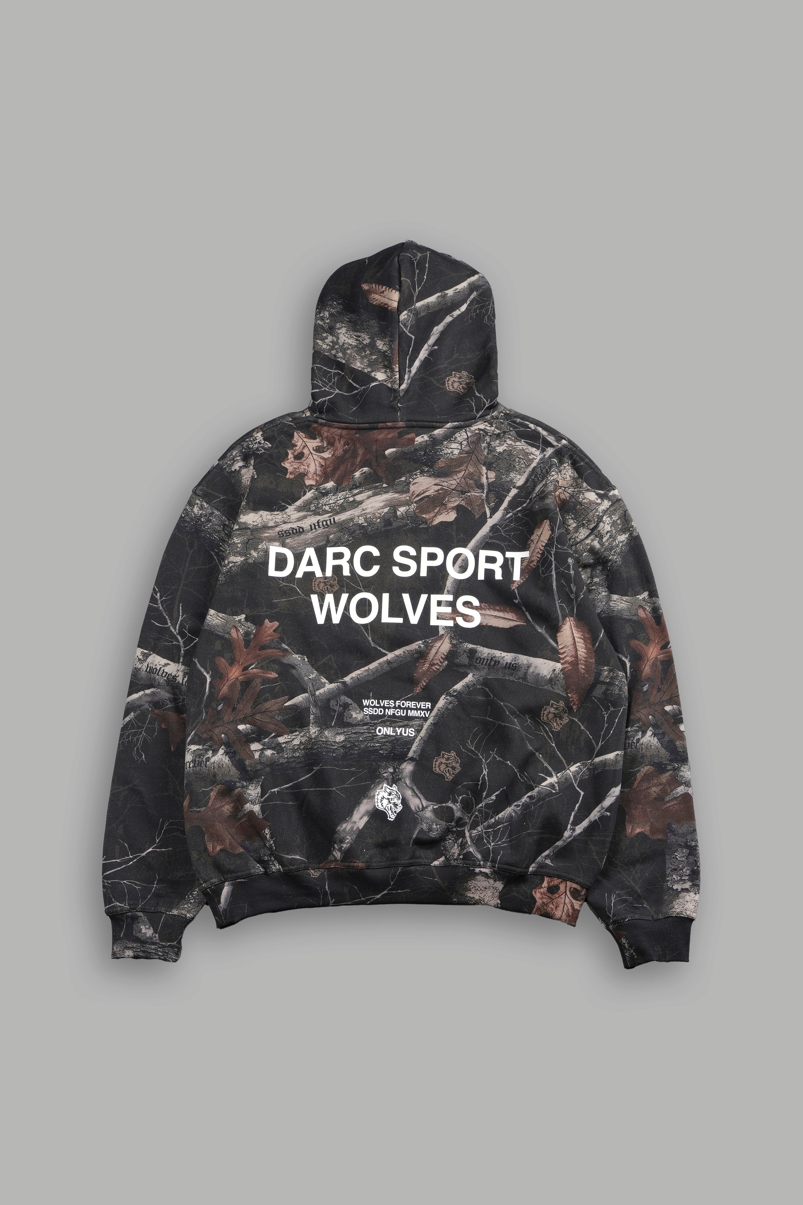 Darc Sport Wolves Pierce Hoodie Woodland Camo Sz L