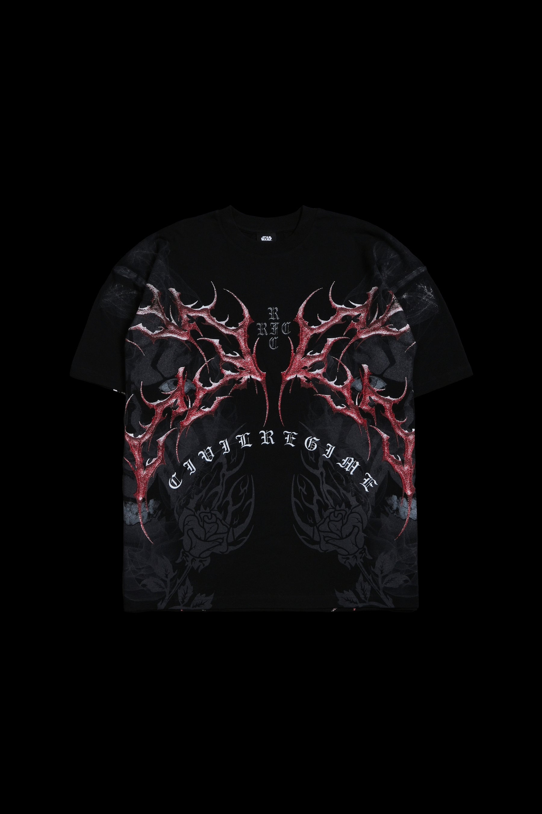 Civil Regime x Star Wars Scarlet Vengeance Oversized Tee Black Sz L