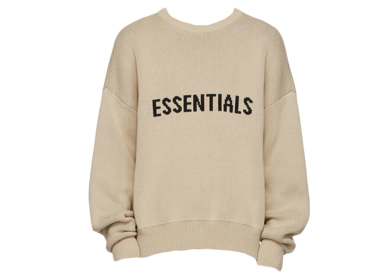 Fear of God Essentials SSENSE Exclusive Pullover Sweater Linen Sz Medium