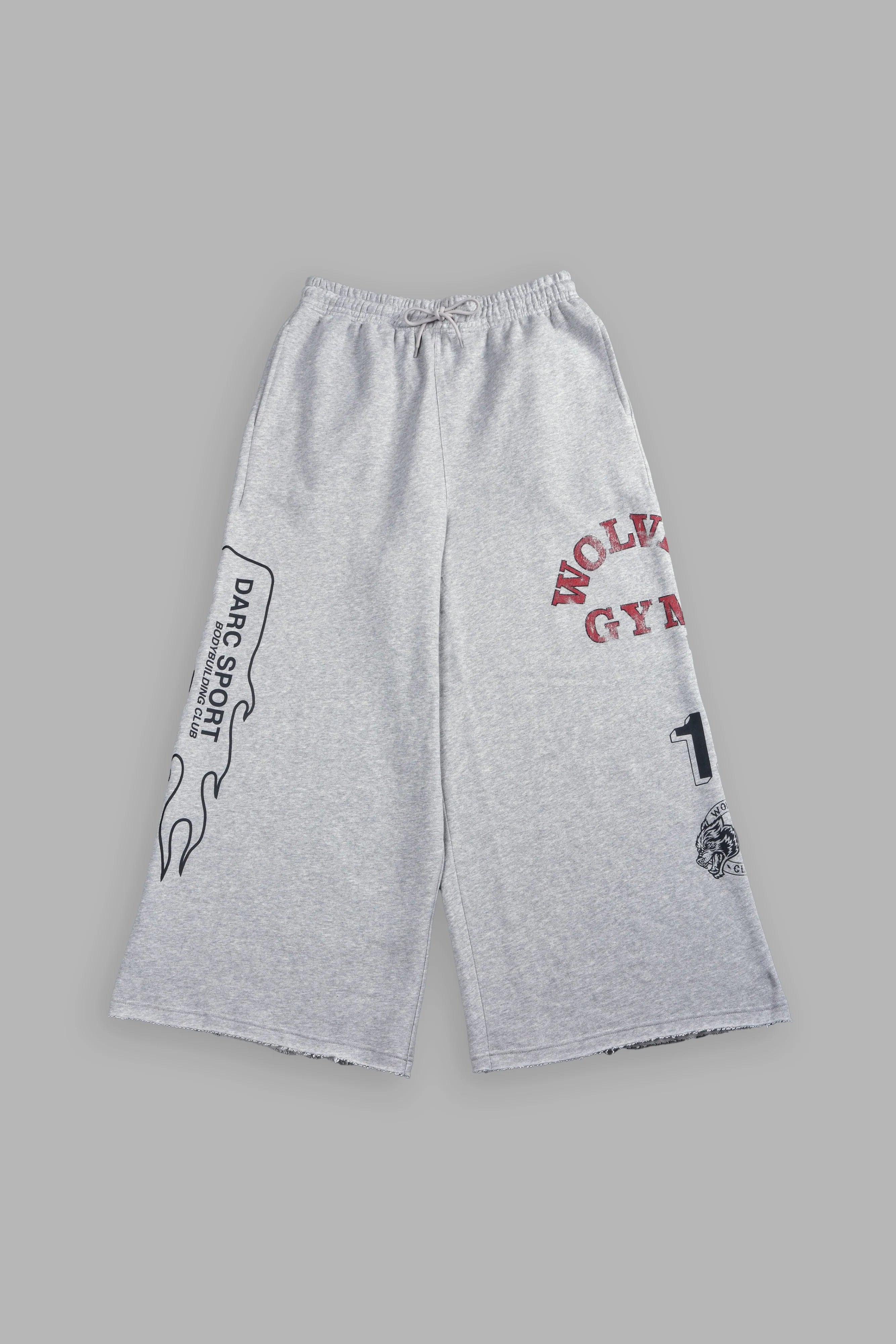 Darc Sport Wolves Gym V2 Omen Sweatpants Light Gray Sz L