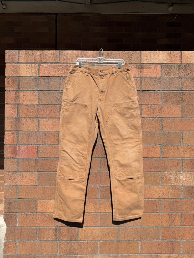 2011 Carhartt Brown Dungaree Fit Double Knees Size 36x34