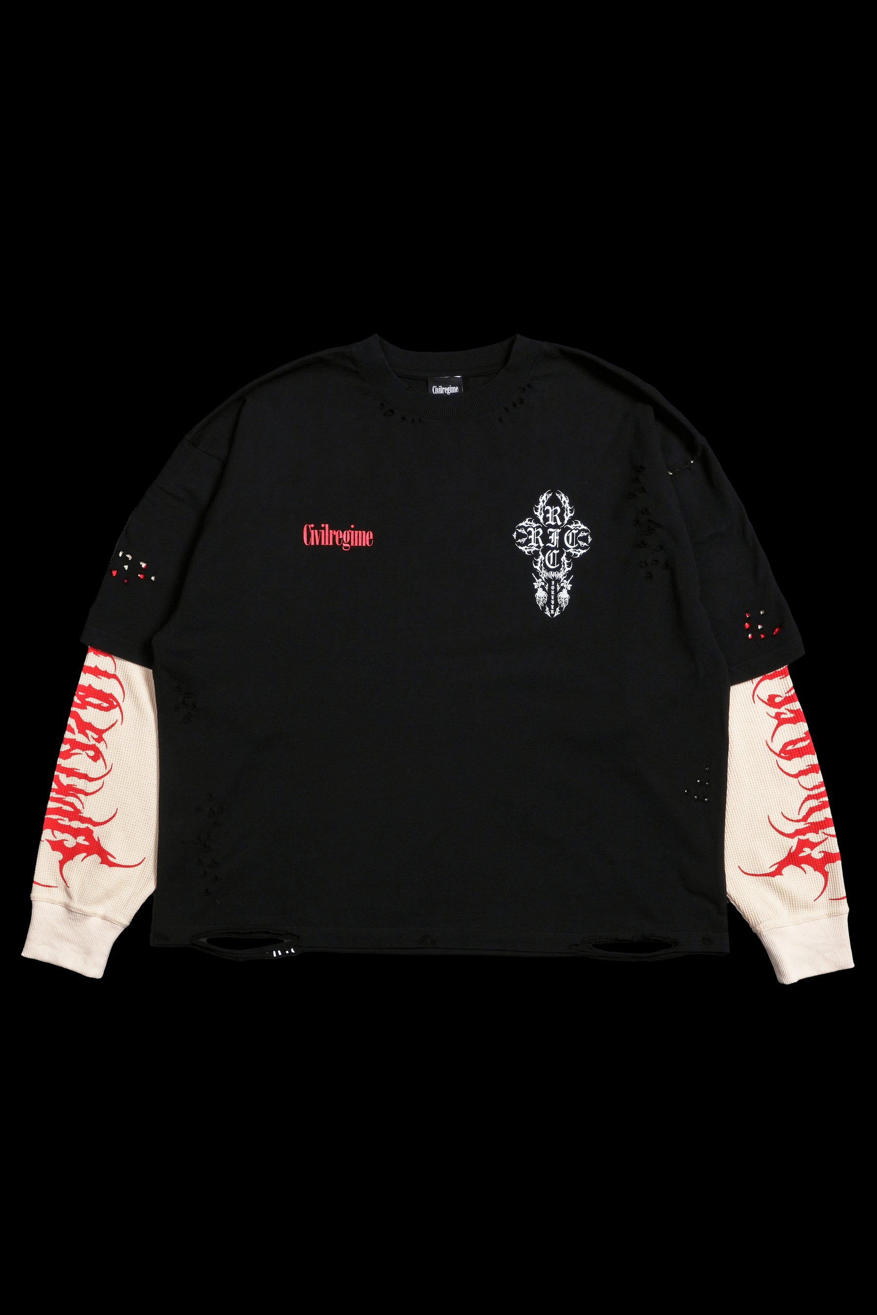 Civil Regime Darkness In My Bones Twofer Thermal Black Sz Small