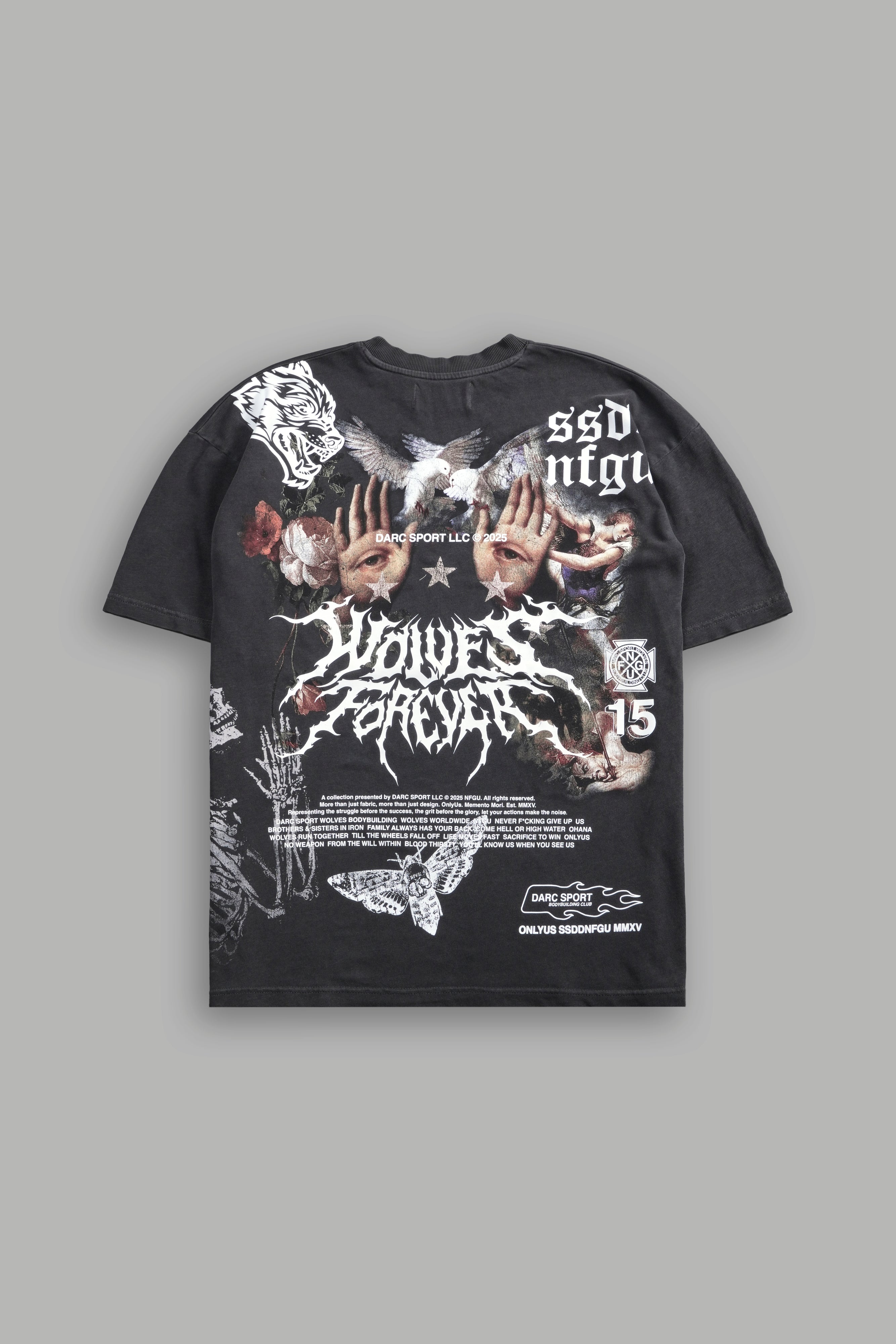 Darc Sport Born Stoic Oversized Tee Wolf Gray Sz L