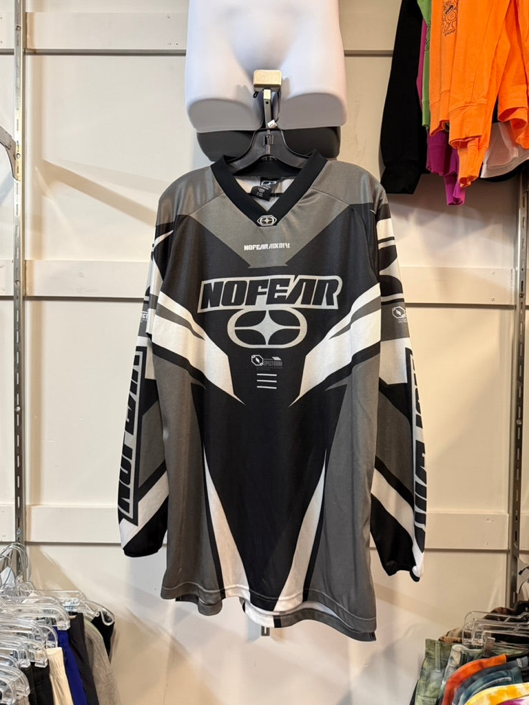 90s No Fear Moto Jersey Black Size L