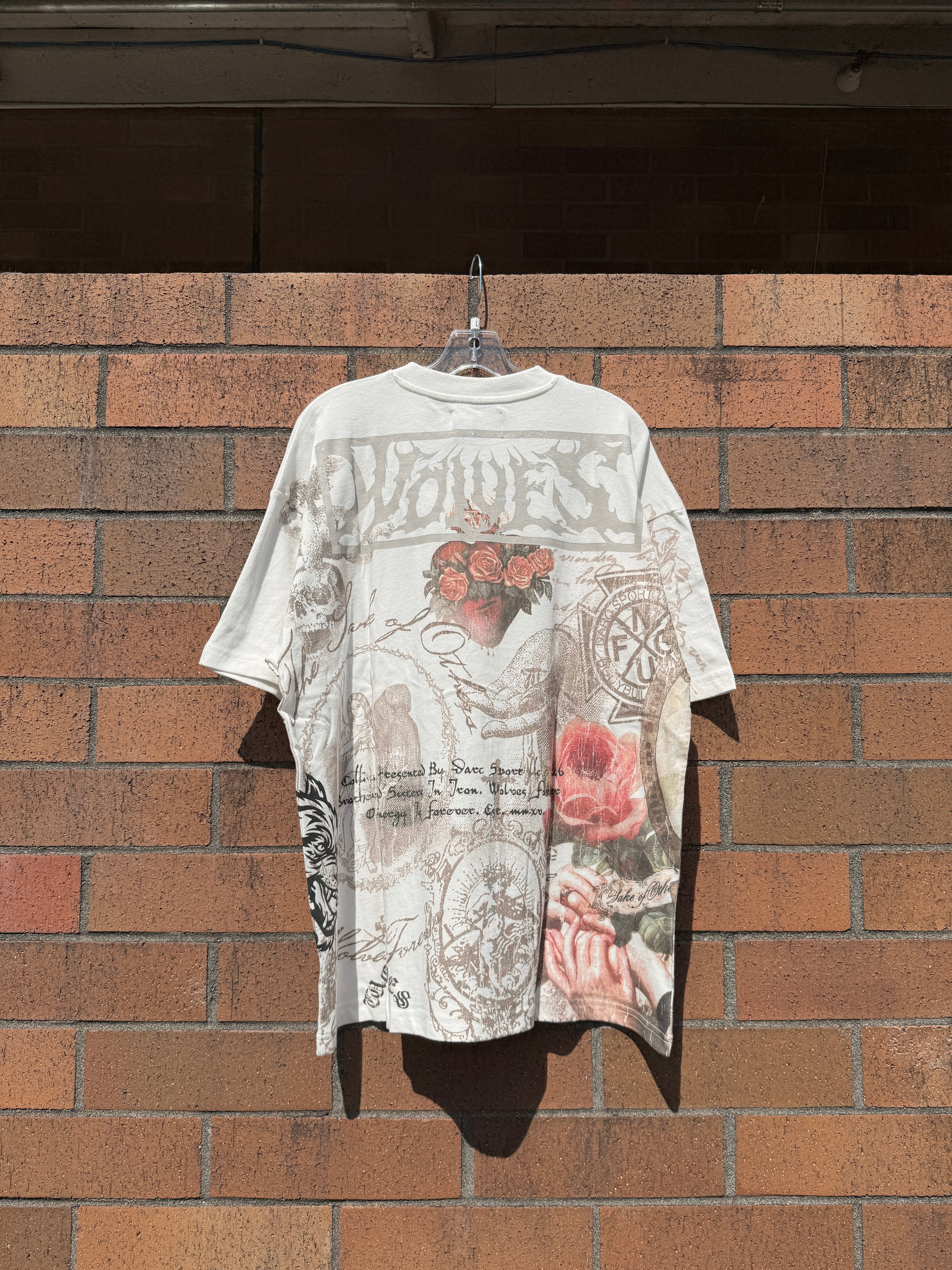Darc Sport Heart of Thorns Oversized Tee Cream Size XL