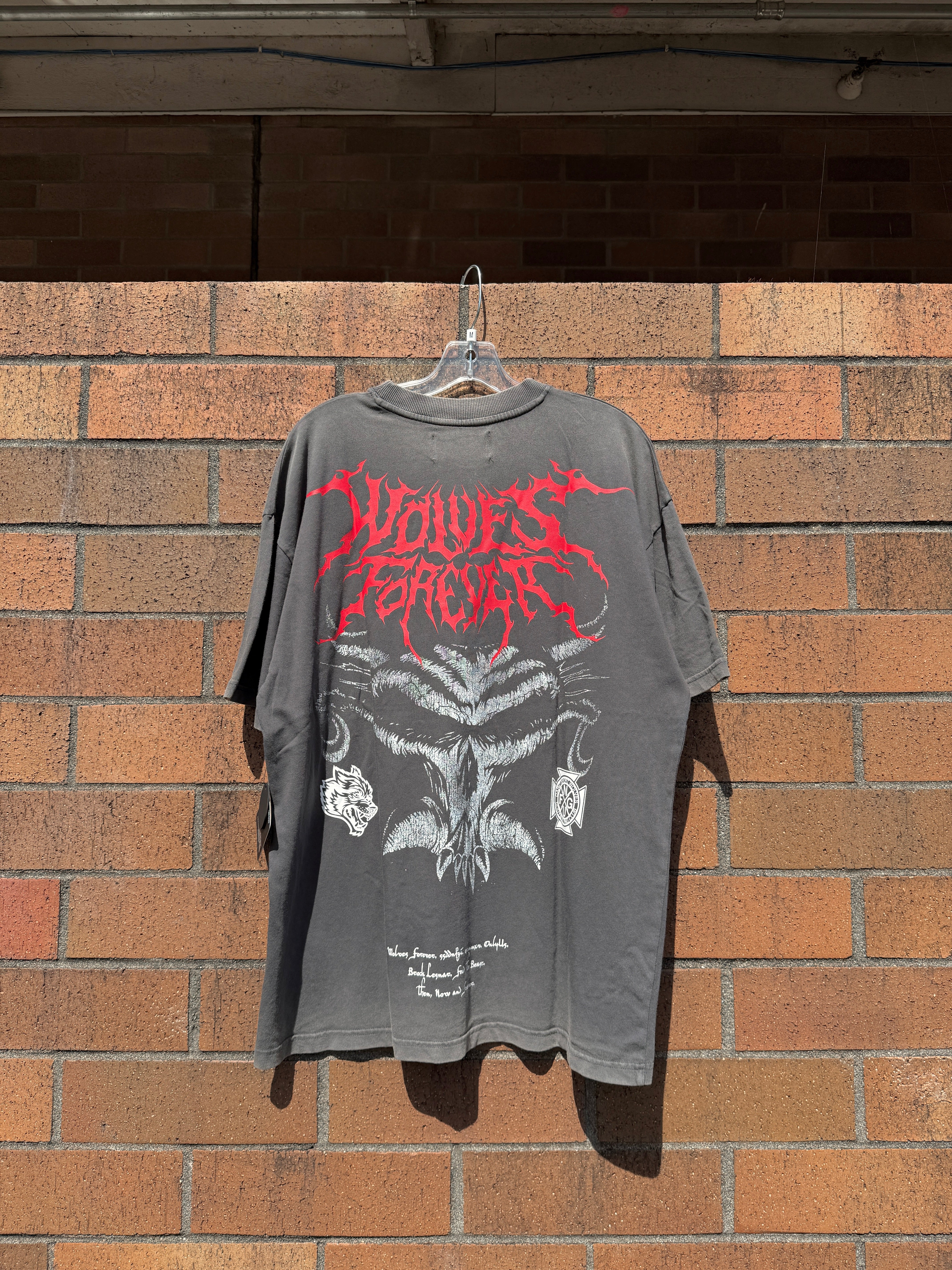Darc Sport x WWE Feed the Beast Oversized Tee Wolf Gray Size M