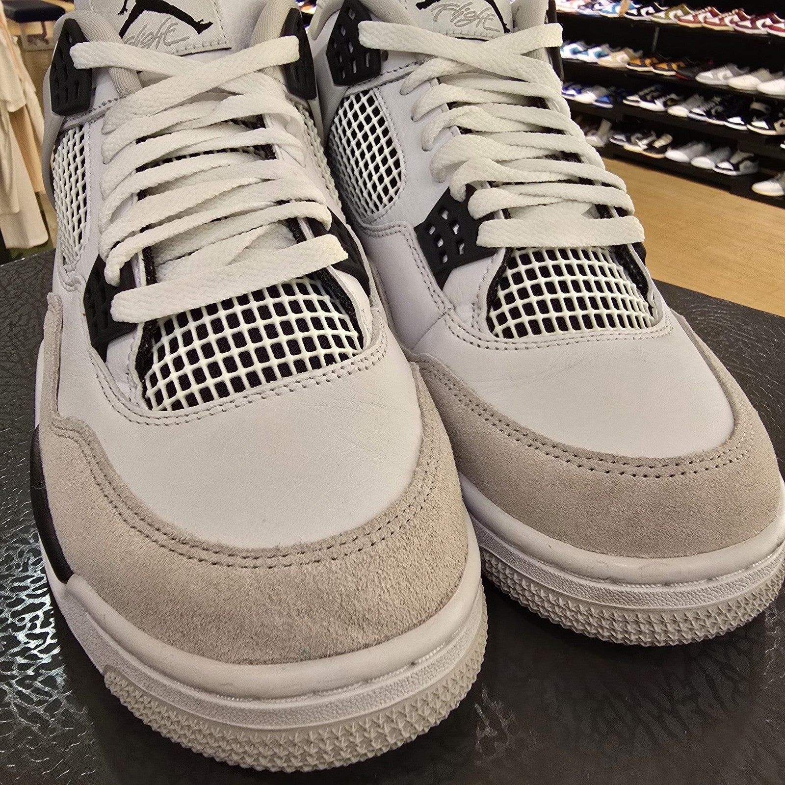 Size 10 - Jordan 4 Retro Mid Military Black