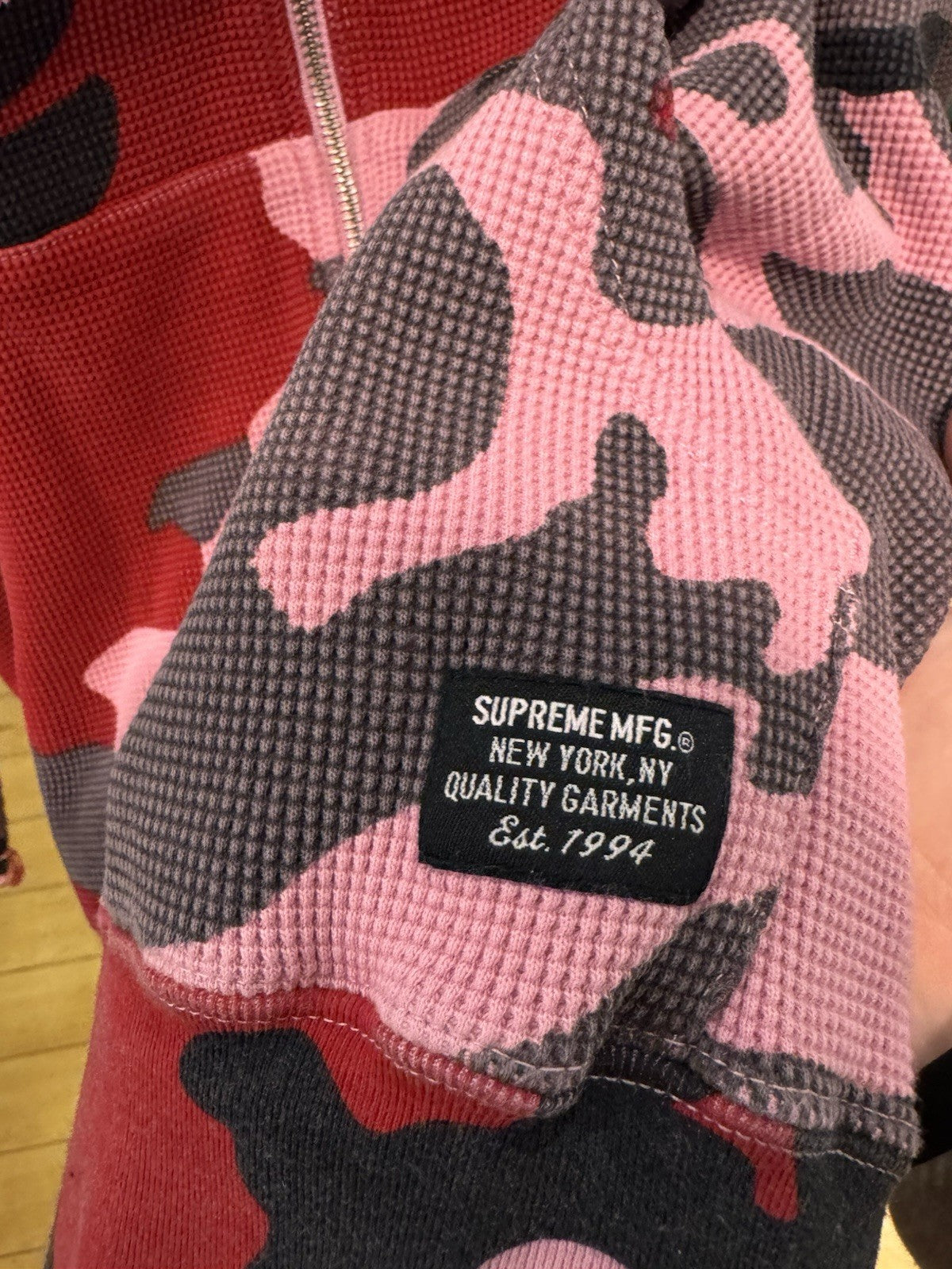 Supreme Hooded Zipup Thermal Pink Camo Size XL