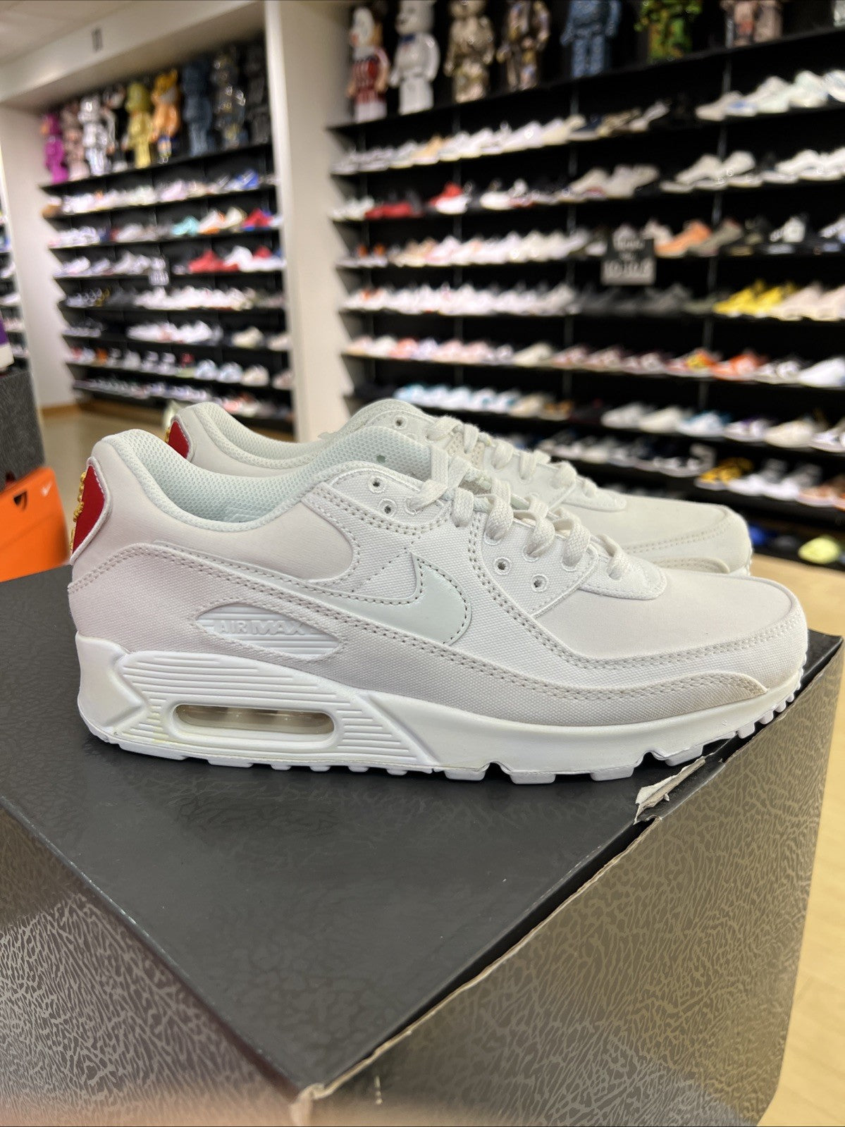 Nike Air Max 90 Shoes White Premium City Pack Paris Sz 9.5