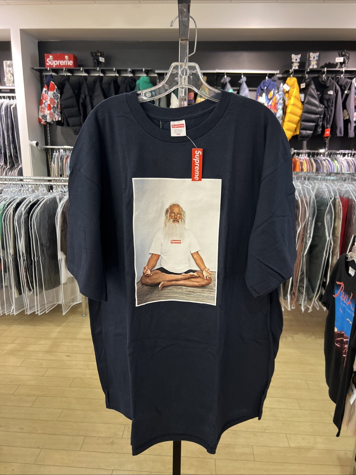 SUPREME x Rick Rubin T-Shirt Navy Sz XXL