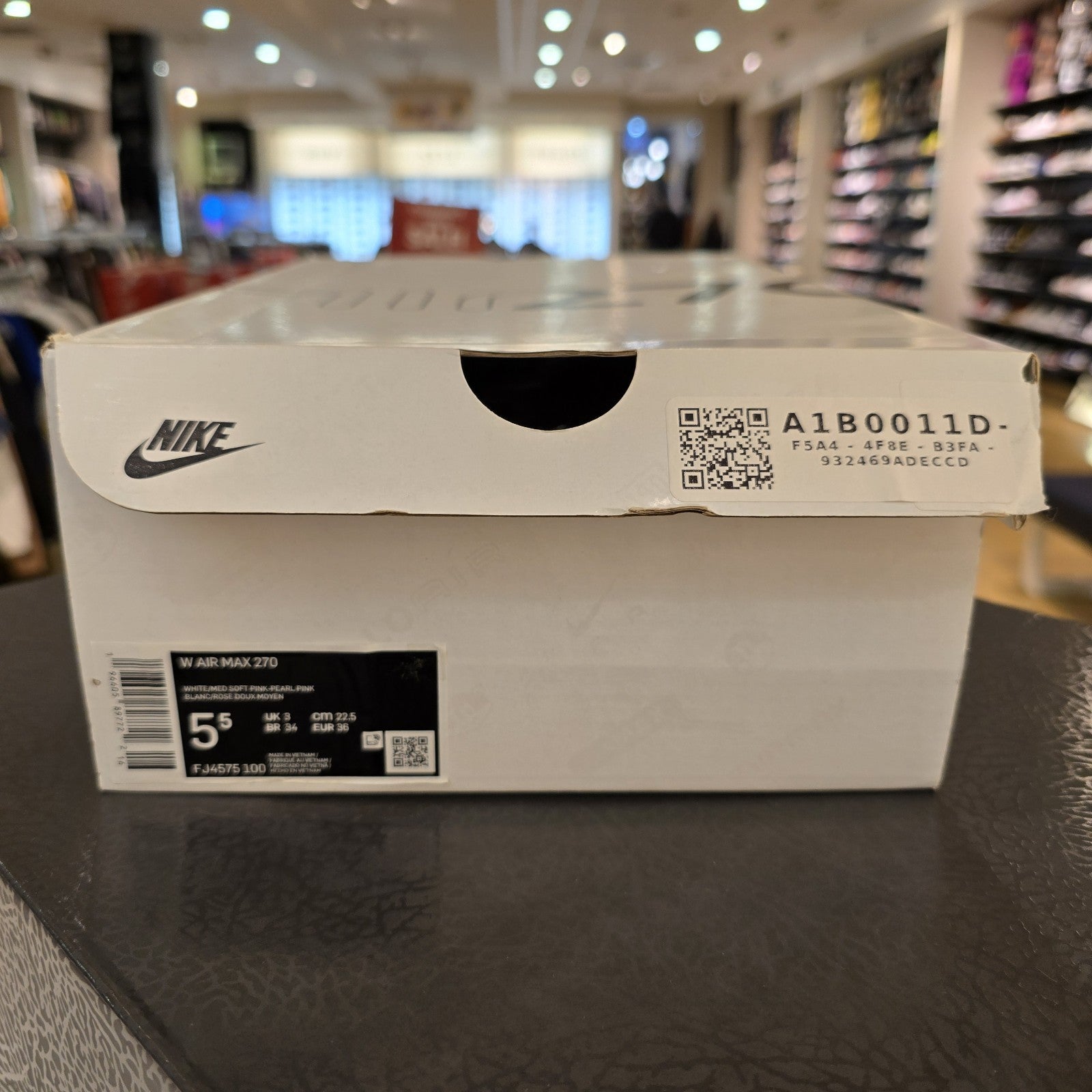 Size 5.5 - Nike Air Max 270 White Soft Pink Women's