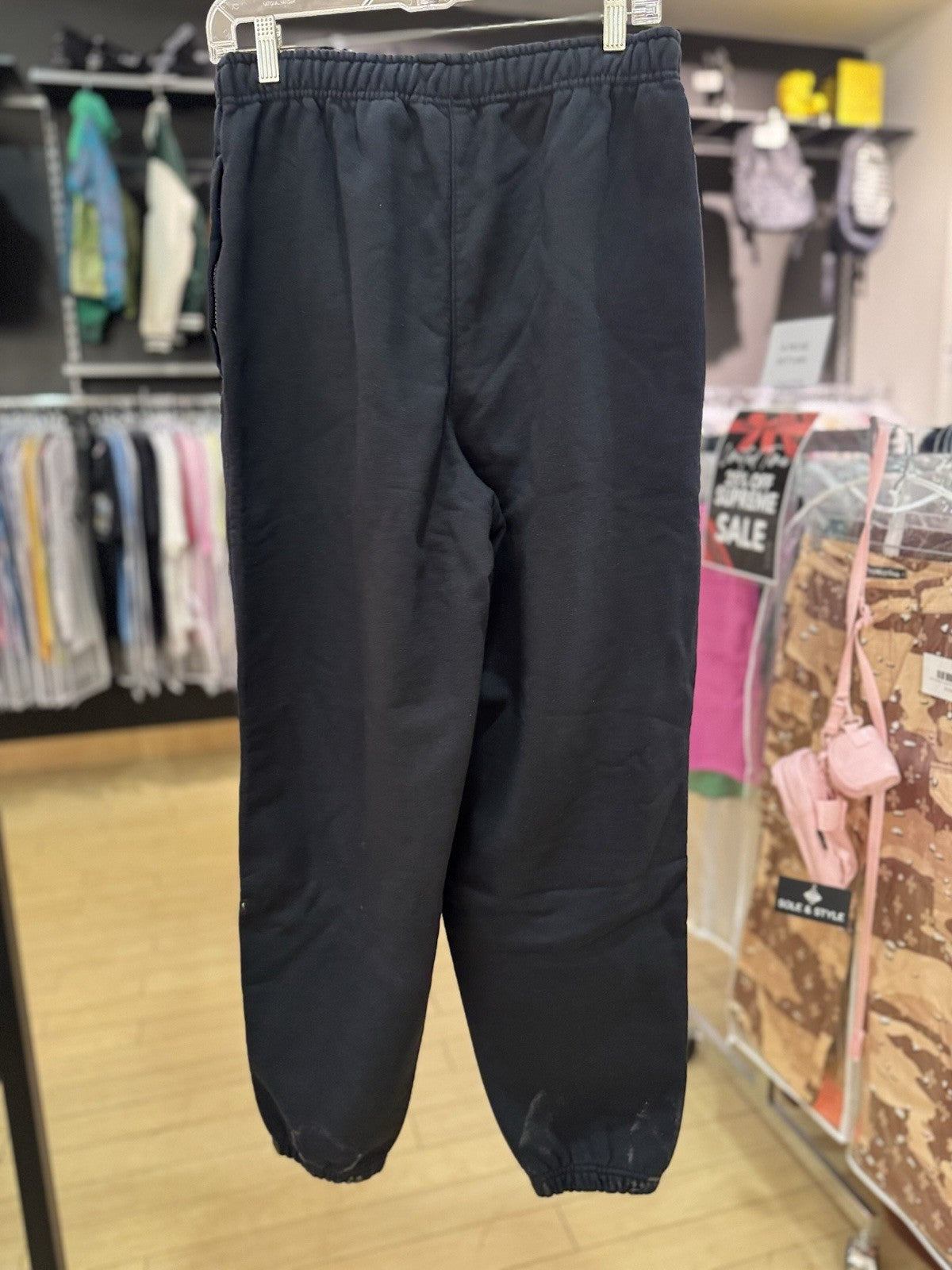 Nike x Stussy Fleece Cuffed Sweatpants Size Small Black FN5235-010 NWT