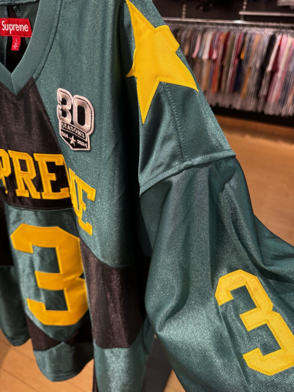 Supreme Star Football Jersey Dark Green Size L