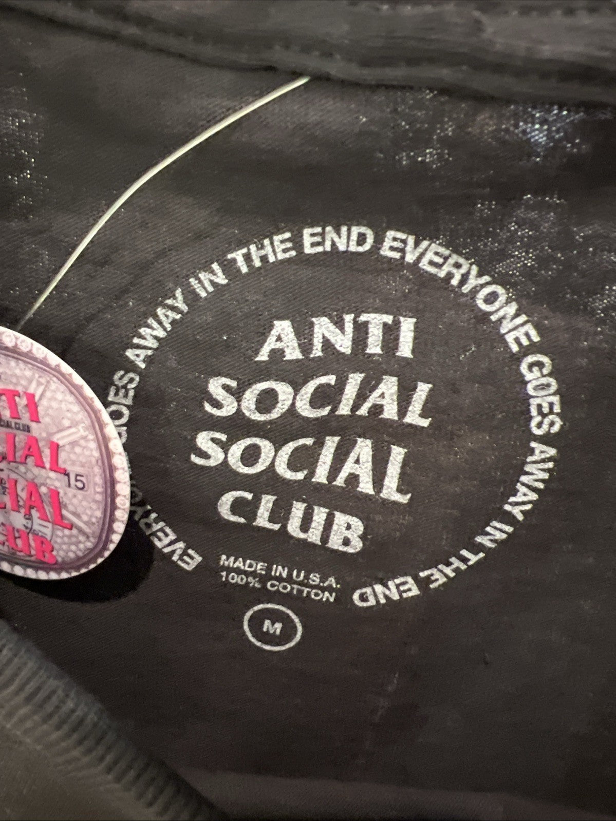 Anti Social Social Club “Coral Crush” Black Tee Sz M