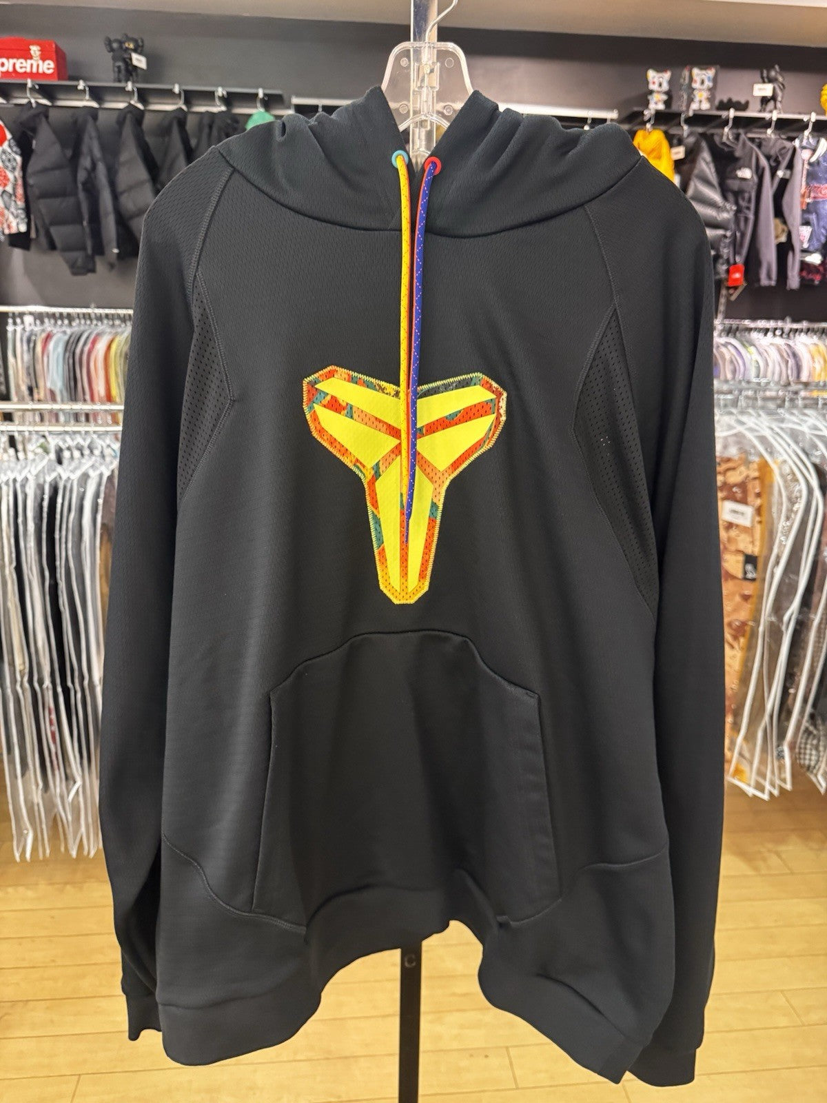 Nike X Kobe What The Therma-Fit Pullover Hoodie Black/Volt Size 3XL