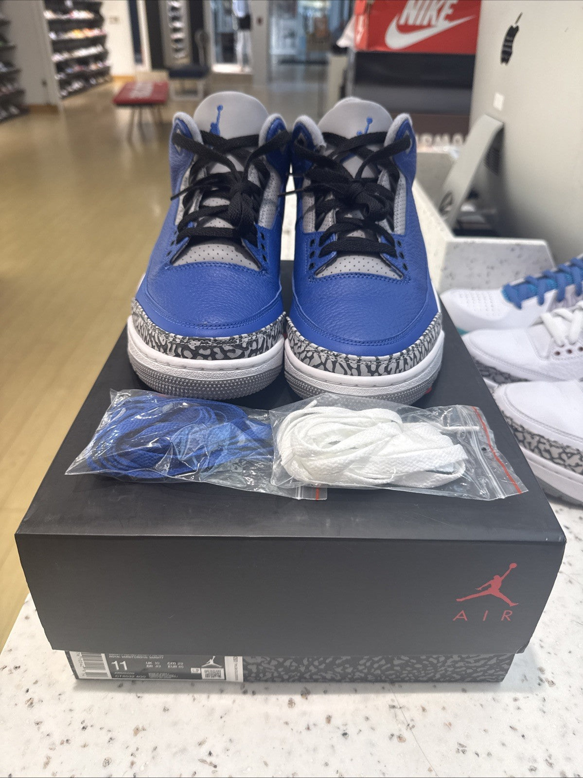 Size 11 - Jordan 3 Retro Varsity Royal 2020