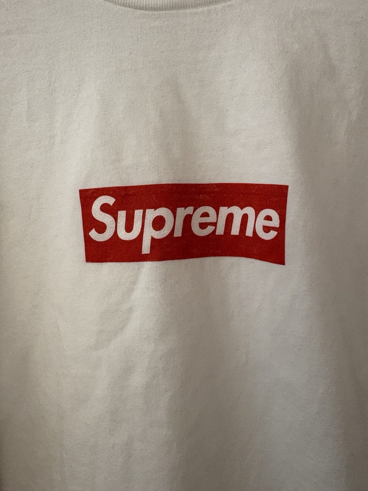 Supreme Box Logo L/S Tee White Sz Large