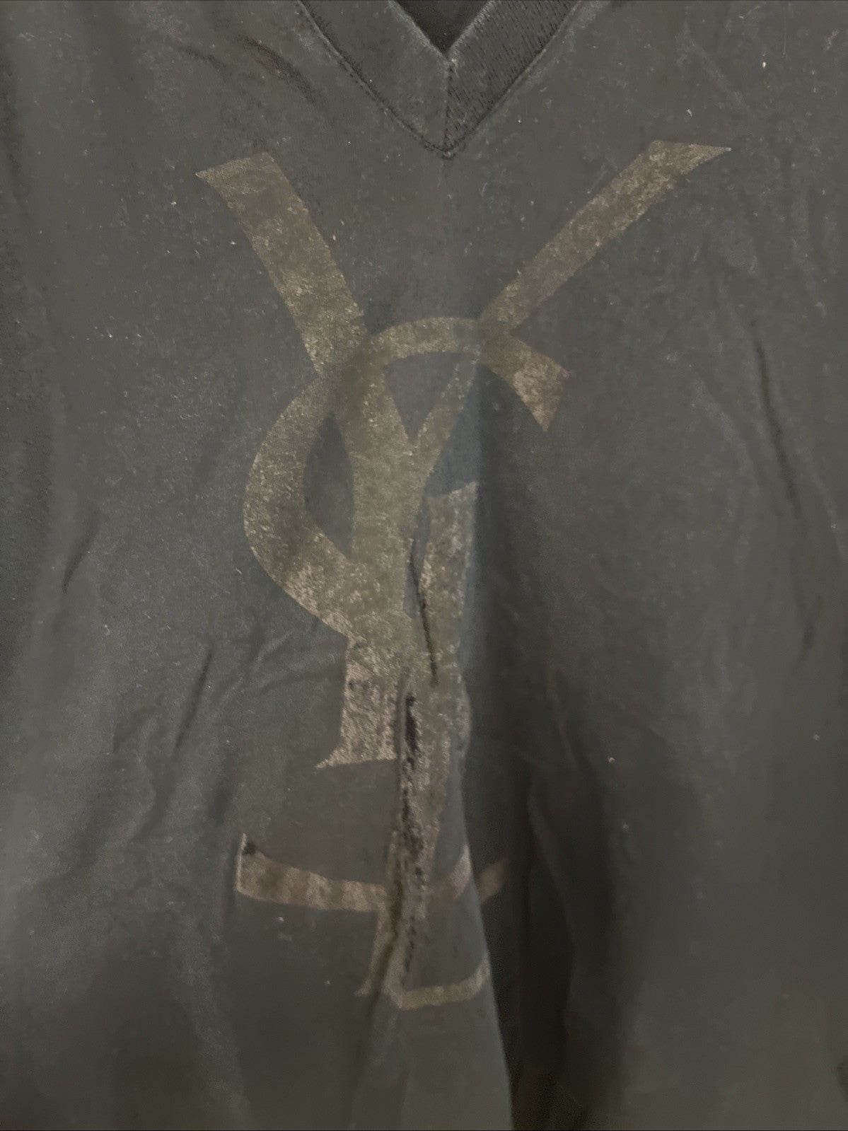 Yves Saint Laurent V Neck T-Shirt Women’s Sz XL USED