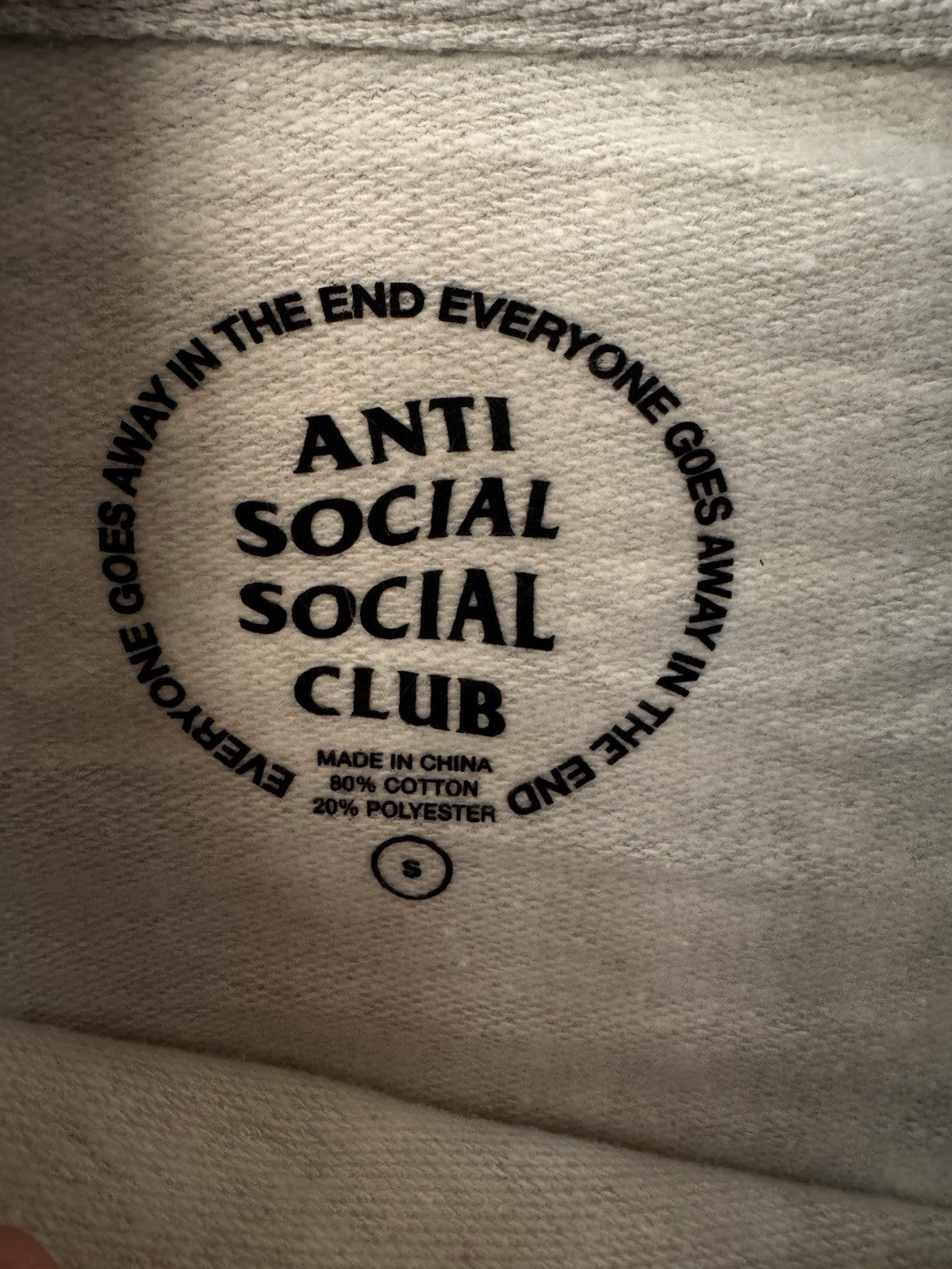 Anti Social Social Club Berlin Hoodie Grey Size S