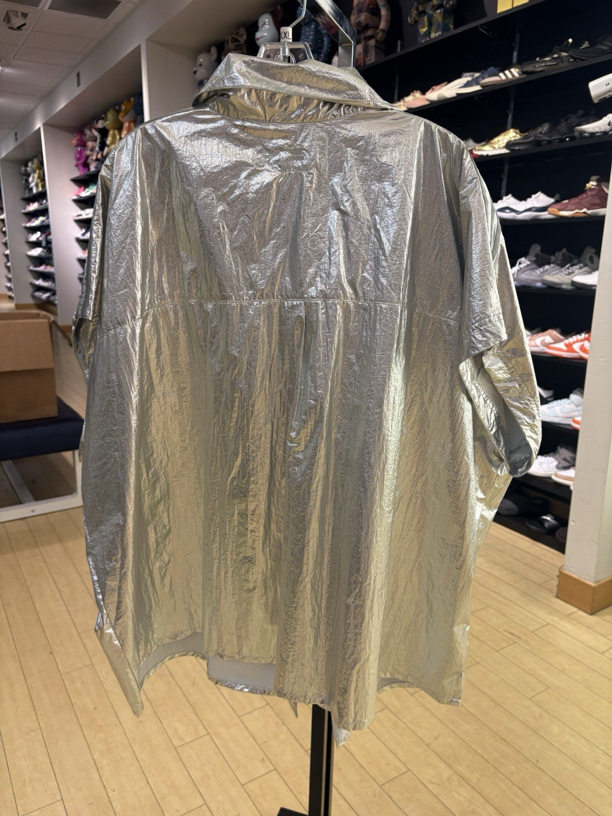 Adidas Ivy Park Metallic Shirt (Plus Size) Silver Metallic Size 2XL