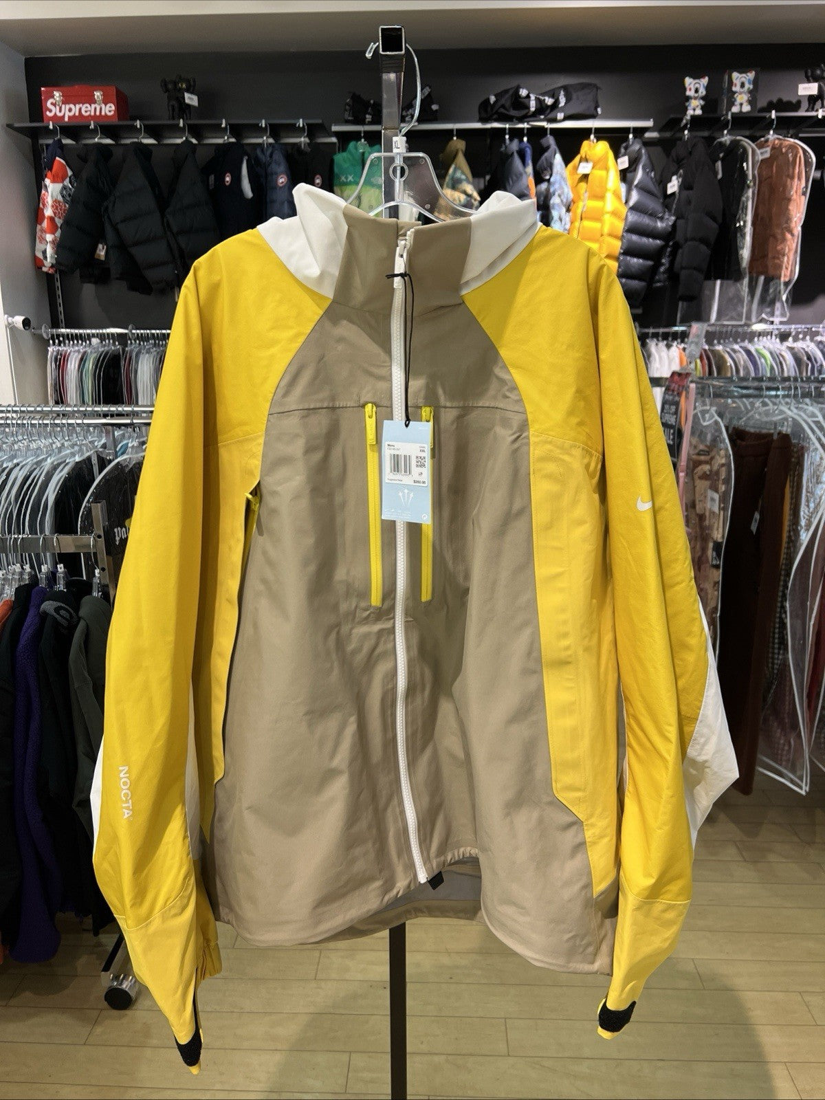 Nike NOCTA L'Art Bala Tech Jacket Yellow Vivid Sulfur SZ XXL