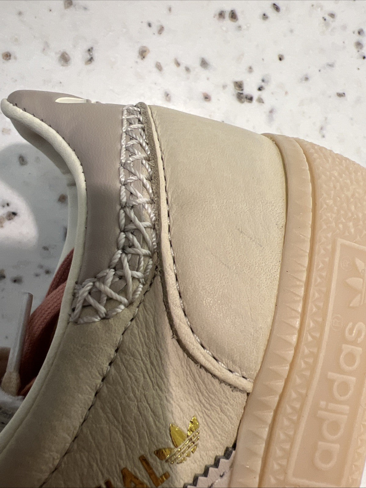 Adidas Handball Spezial 'Cream White Wonder Beige' Womens Sz 5.5 NO BOX / DEFECT