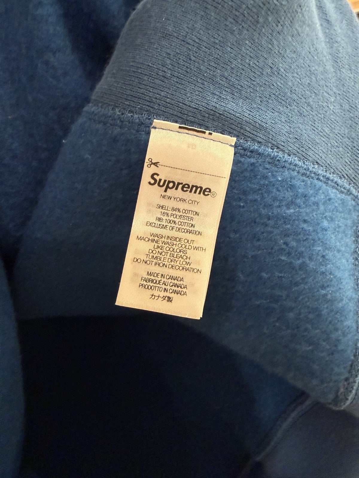 Supreme Box Logo Hooded Sweatshirt Blue Sz XXL