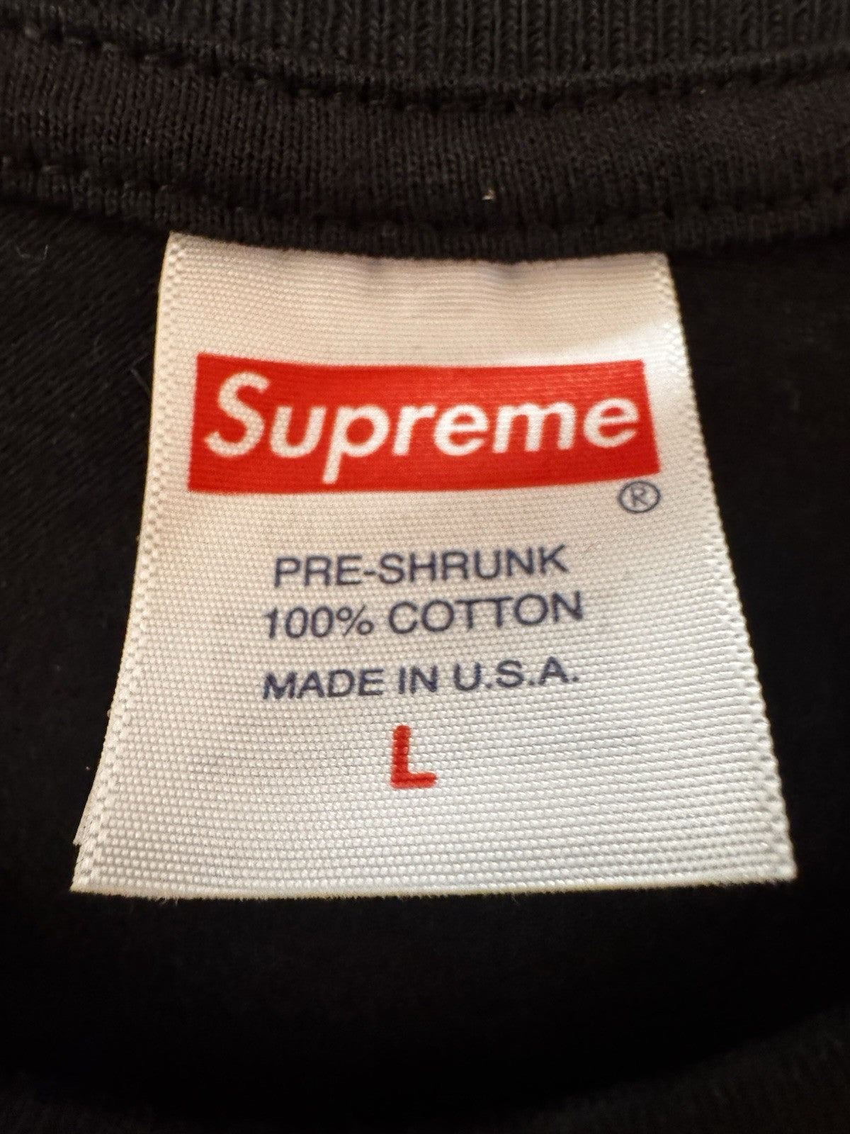 Supreme Varsity Tee Black Size L