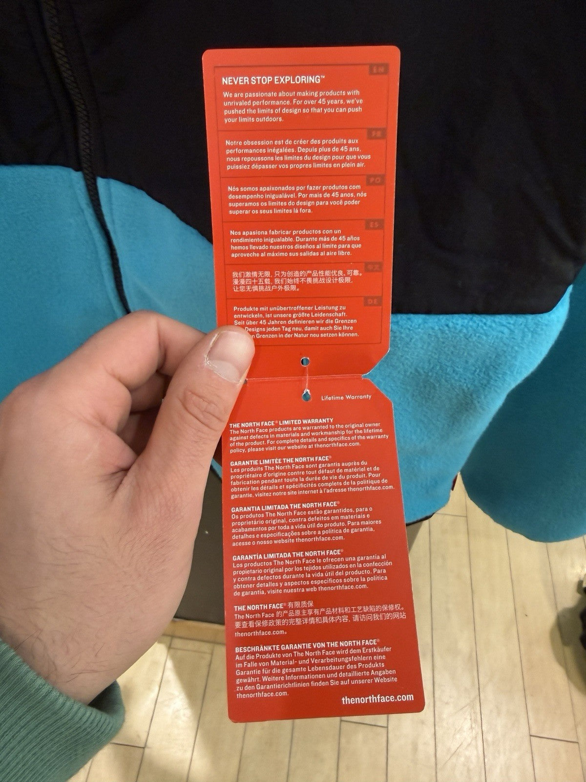 Supreme TNF The North Face Arc Logo Denali Fleece Jacket Teal Sz L