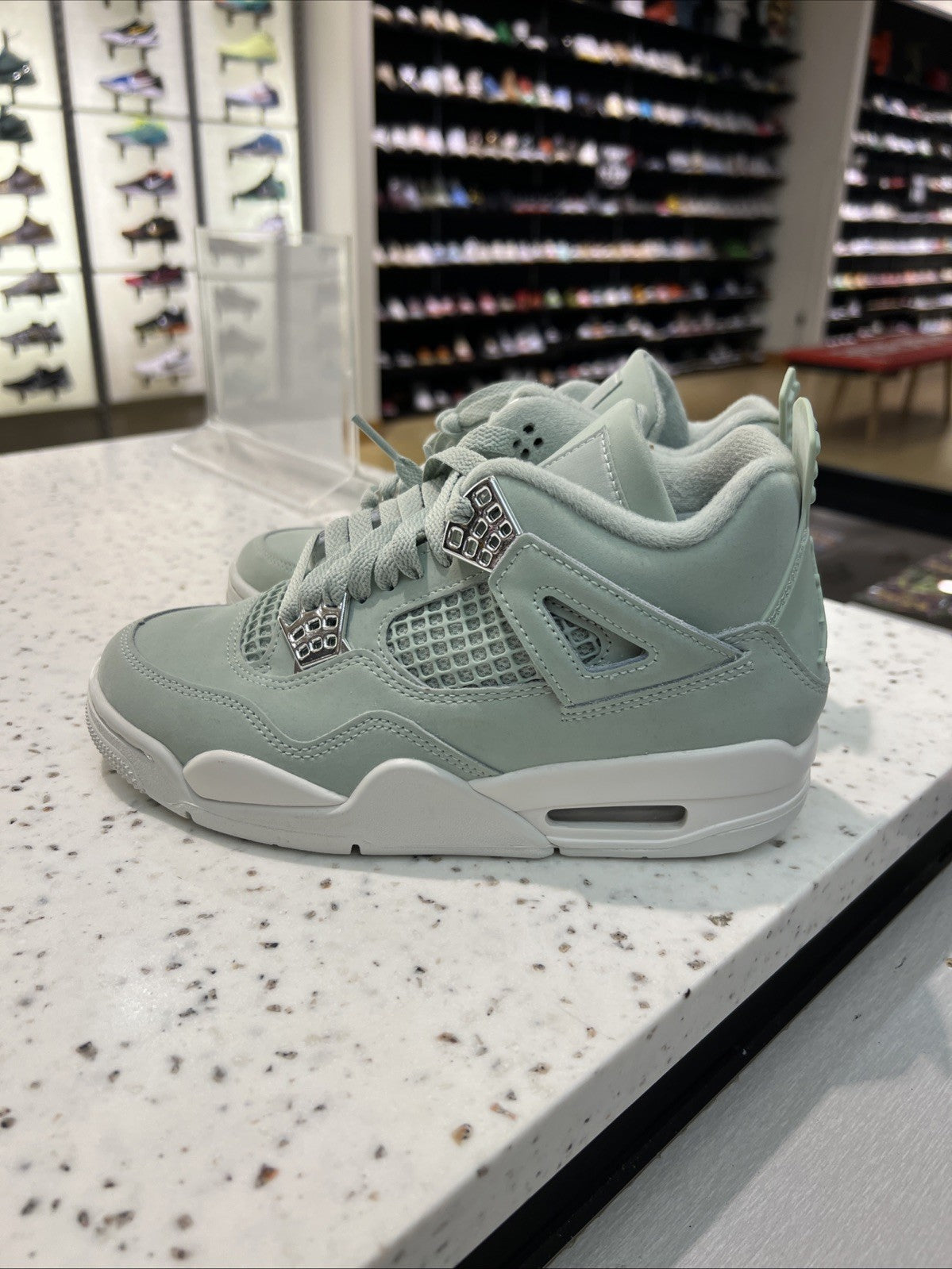 Air Jordan 4 Retro Abundance/Seafoam Womens Sz 5/3.5Y USED NO BOX