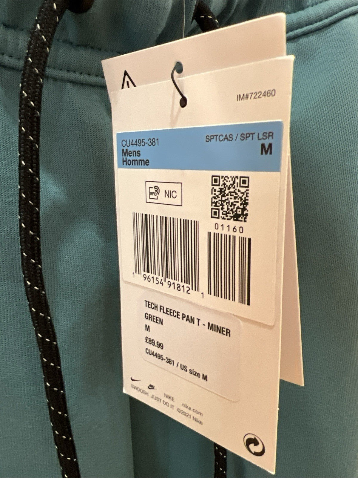 Nike Sportswear Tech Fleece Jogger Pants Blue Sz M