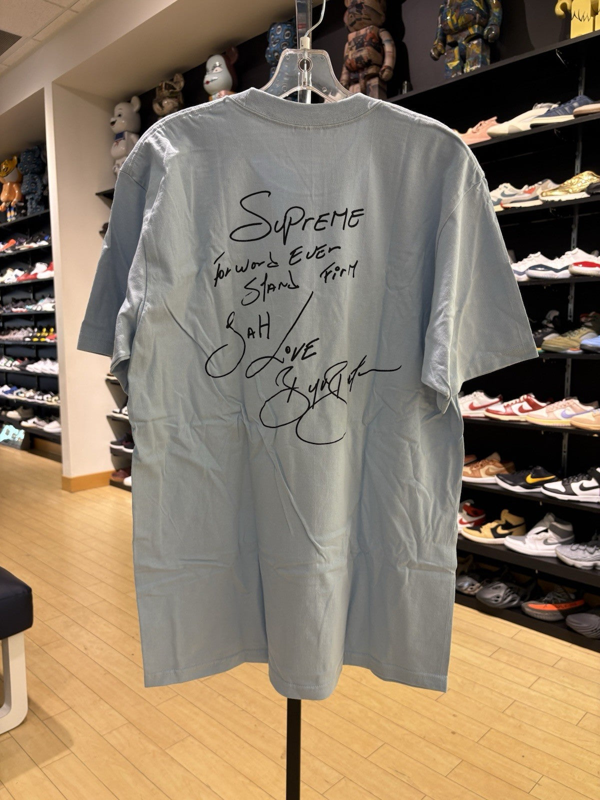 Supreme Buju Banton Tee Light Blue Size L