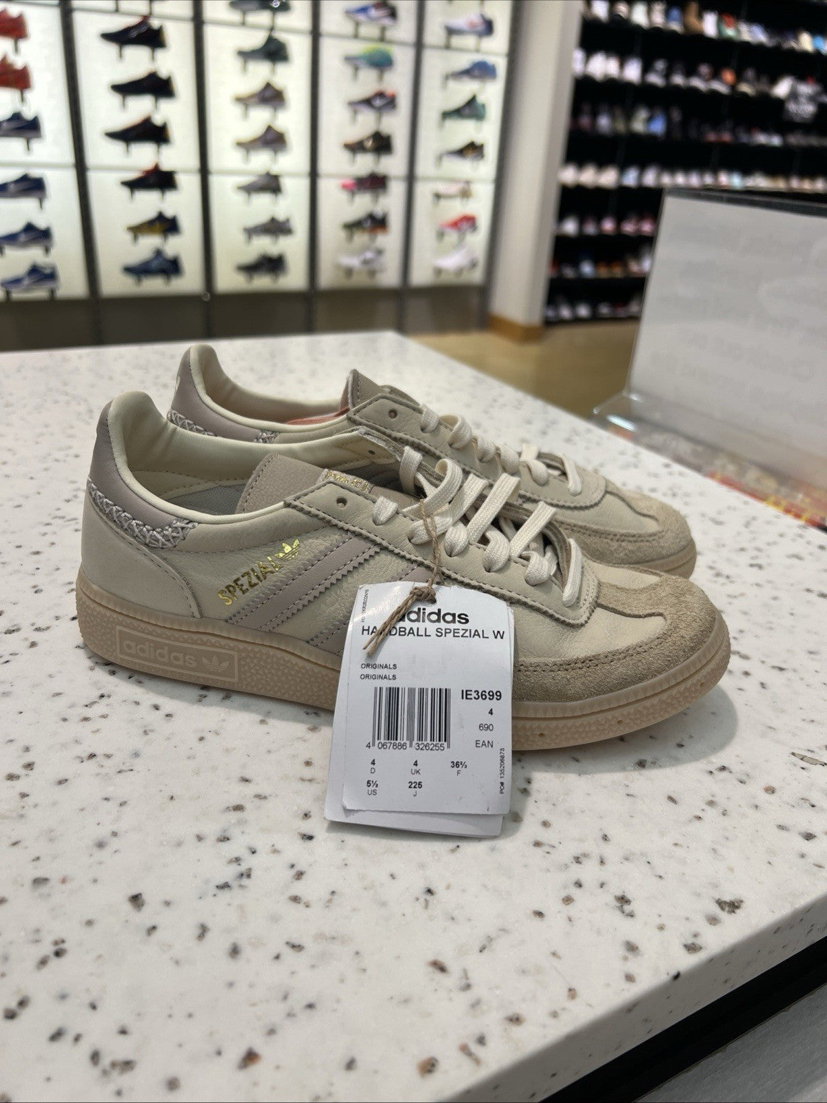 Adidas Handball Spezial 'Cream White Wonder Beige' Womens Sz 5.5 NO BOX / DEFECT