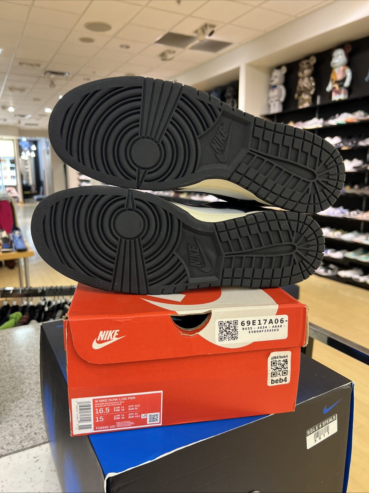 Nike Dunk Low PRM "Vintage Panda" Black White Sz 16.5W/15M