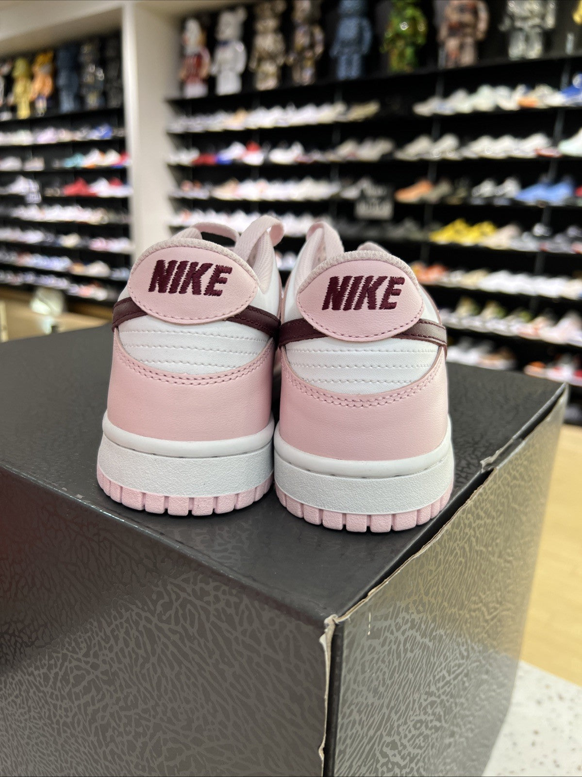 Nike Dunk Low Pink Foam Red White Sz 7Y