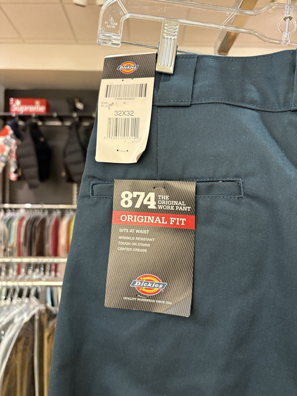 Dickies Original 874 Work Pants in dark green Sz 32 X 32