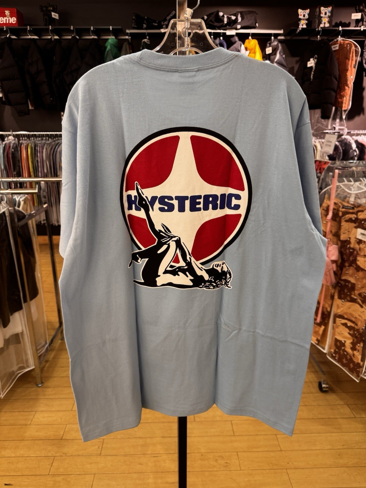 Supreme Hysteric Glamour Pin Up Tee Light Blue Size XL