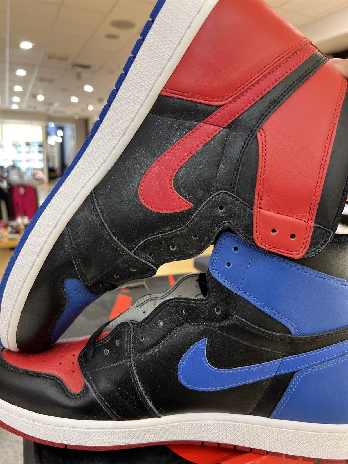 Nike Air Jordan 1 Retro High OG "Top 3" Sz 16 DEFECT
