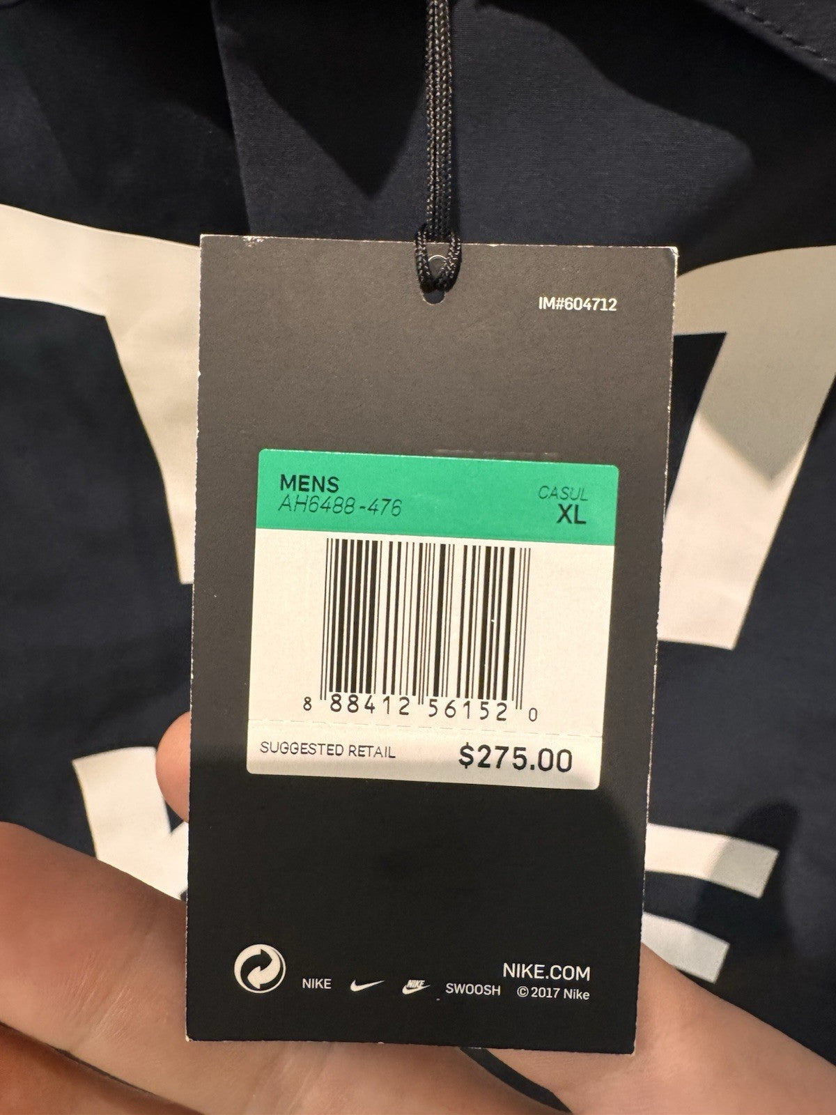 Nike NSW Patta Coaches Jacket Dark Obsidian Size XL